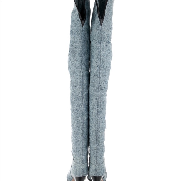 Isabel marant learon over the knee denim boots - Picture 4 of 11